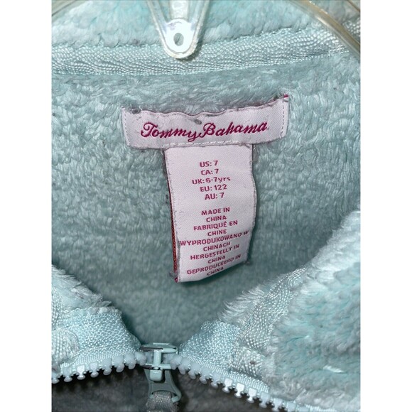 Tommy Bahama Girls Fleece Jacket Size 6-7 Years Mint Green Outdoors School - Picture 2 of 12